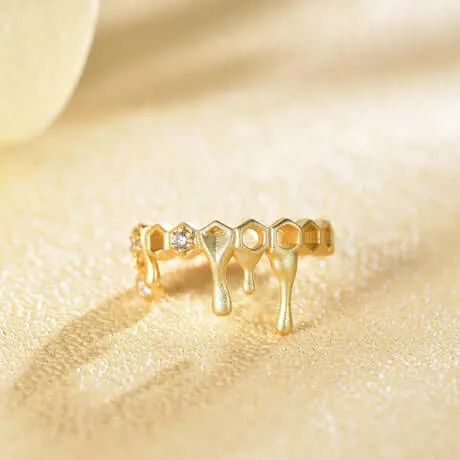 Honeycomb With Dripping Honey Ring  Kind Jewelry Highs And Lows Ring designed by LifeWithMaK