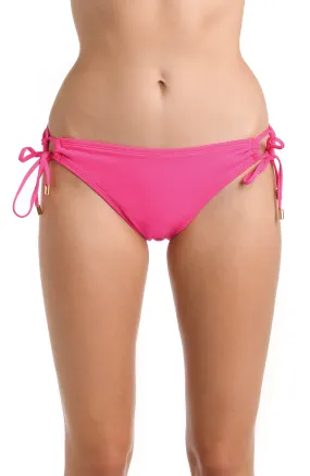 Island Goddess Side Tie Hipster Bottom - Pop Pink