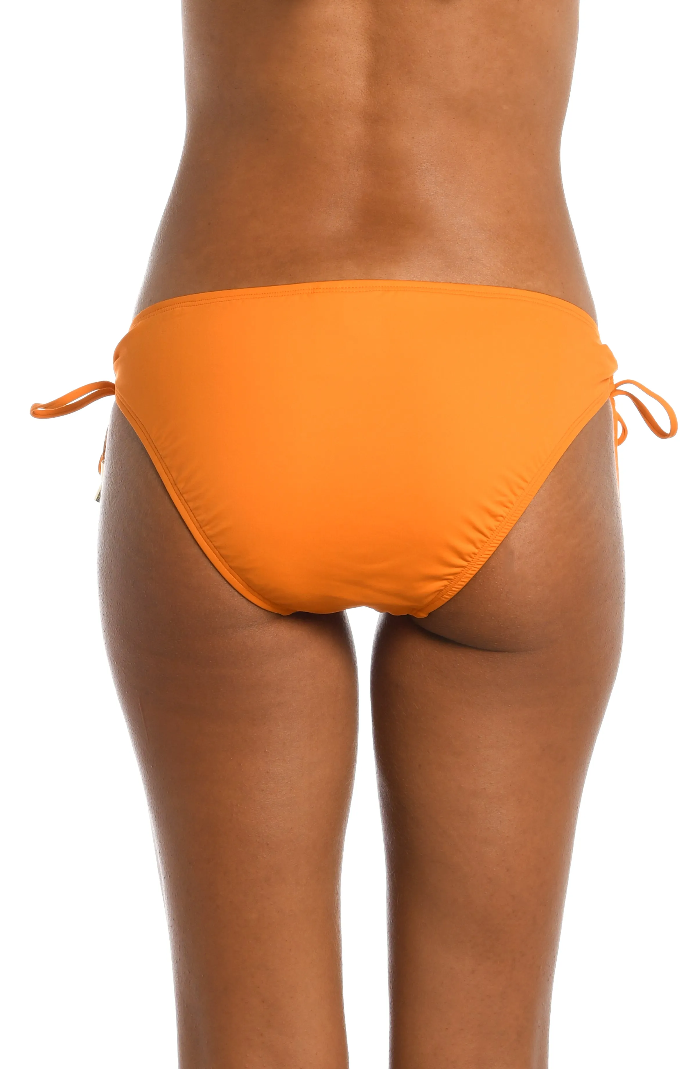 Island Goddess Side Tie Hipster Bottom - Tangerine - FINAL SALE