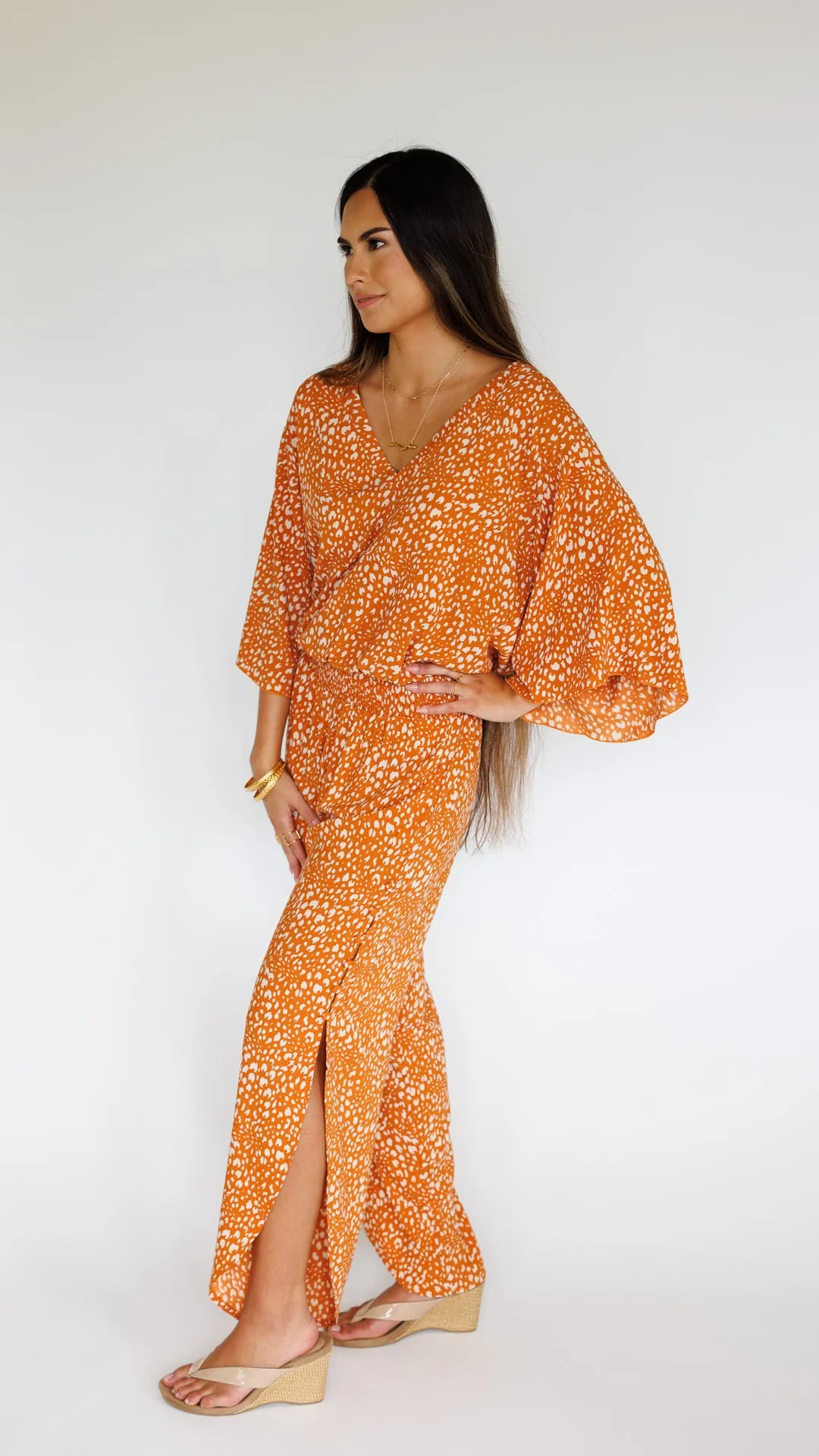 Kiely Top / Speckled Papaya