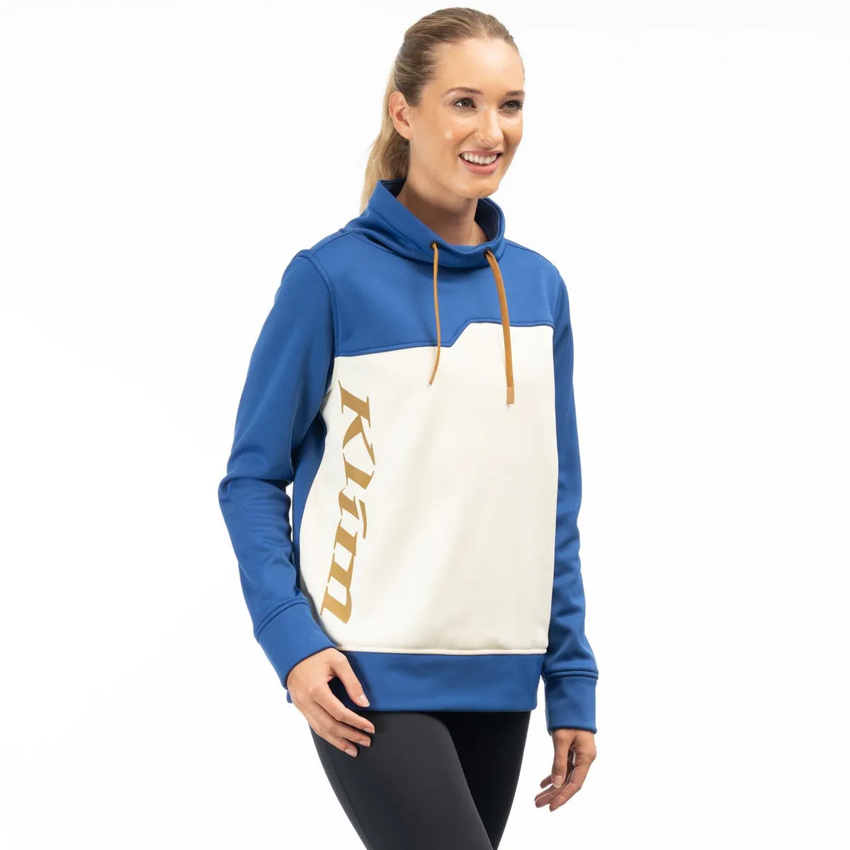 Klim Women's Accelerate Pullover Hoody Mazarine Blue/Papyrus