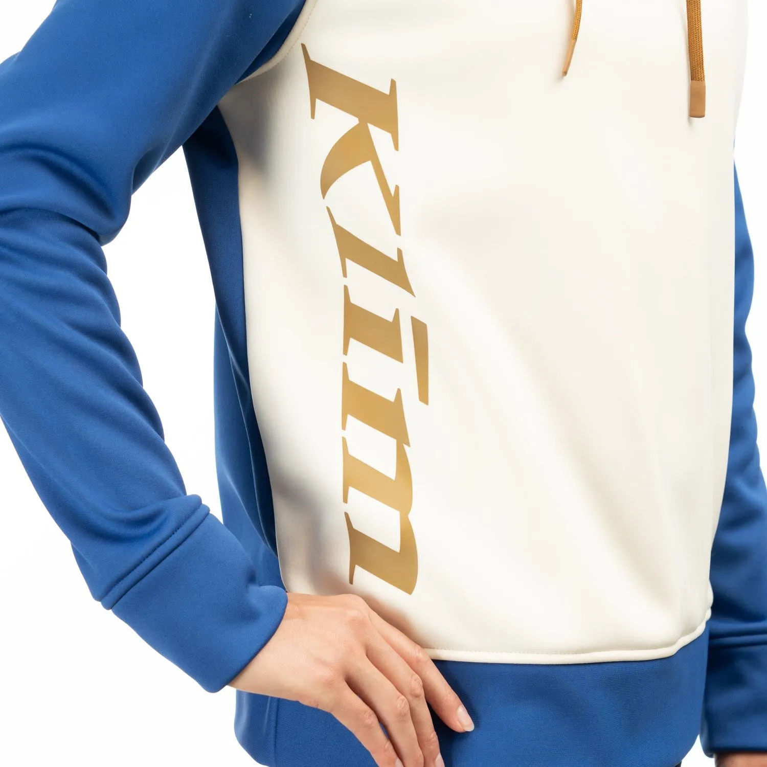 Klim Women's Accelerate Pullover Hoody Mazarine Blue/Papyrus