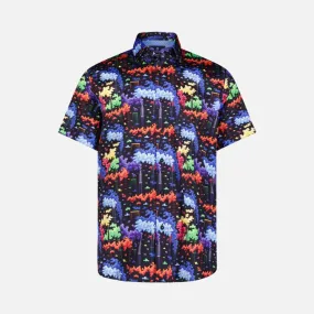 Luchiano Visconti Men's Shirt 5063 Multi-Color Smoke Print | Clearance