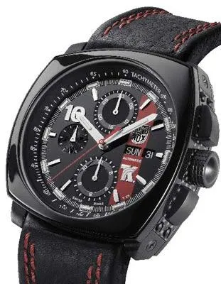 Luminox Mens Tony Kanaan Automatic - Black Steel - 100m - Day/Date - Red Accents