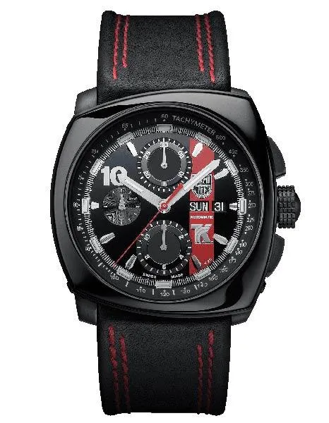 Luminox Mens Tony Kanaan Automatic - Black Steel - 100m - Day/Date - Red Accents