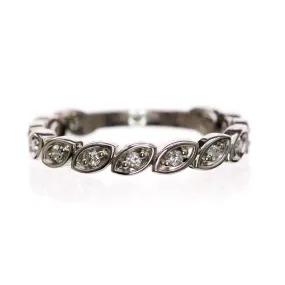 Mable Band, Diamonds or Moissanite Stacking Half Eternity Anniversary Ring