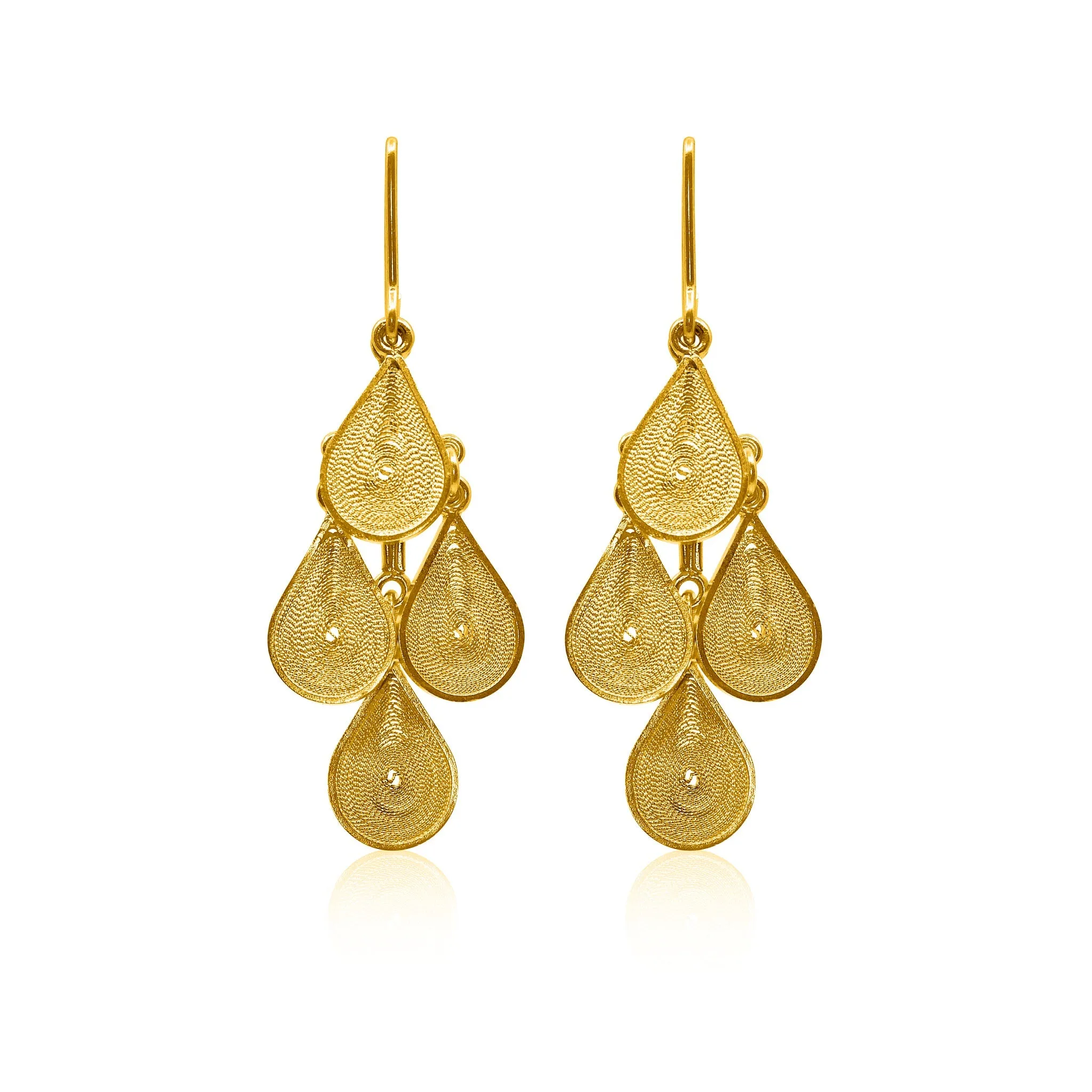 MARGARITA GOLD MEDIUM EARRINGS FILIGREE