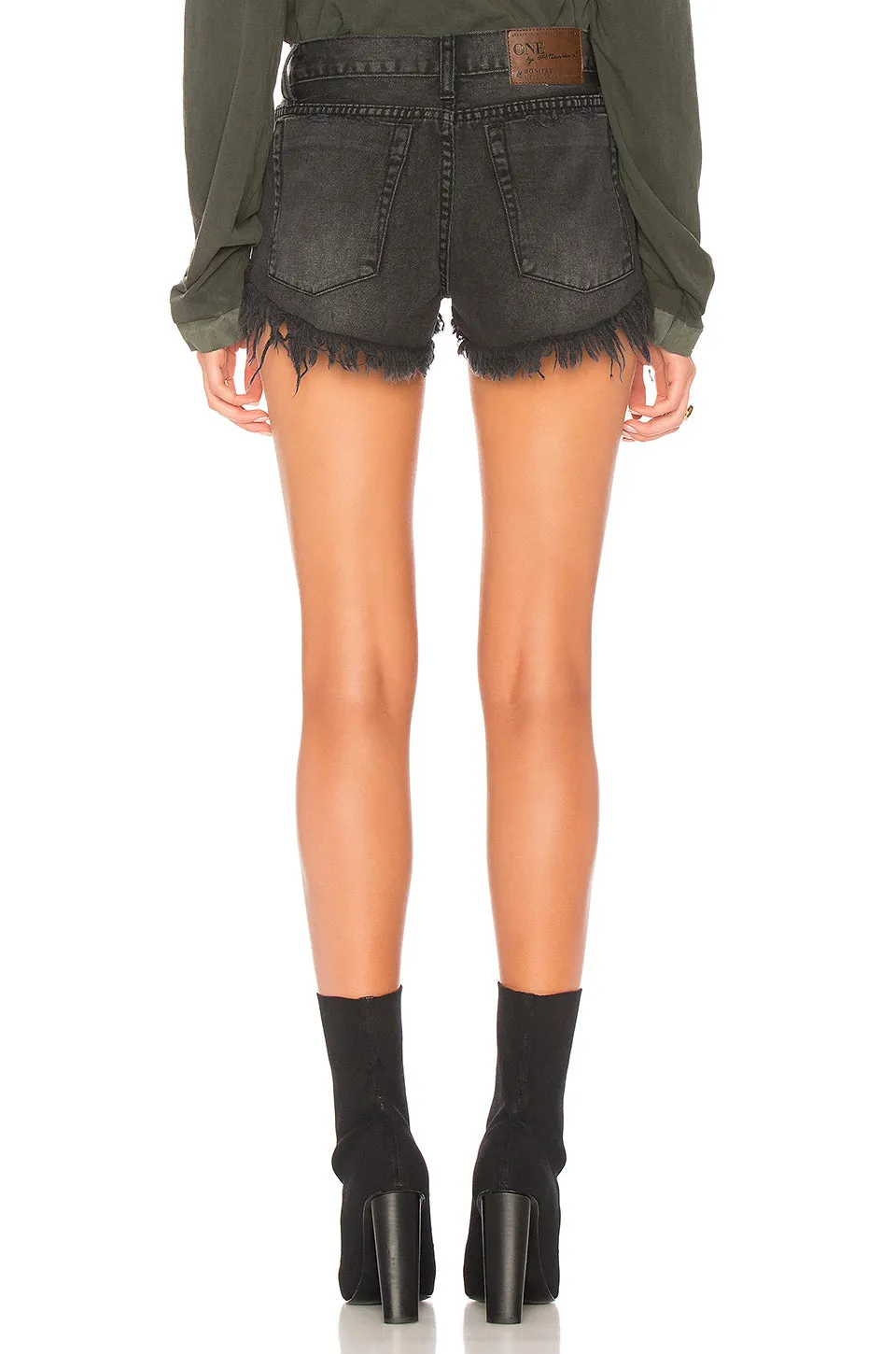 One Teaspoon Black Anchor Bonitas Shorts