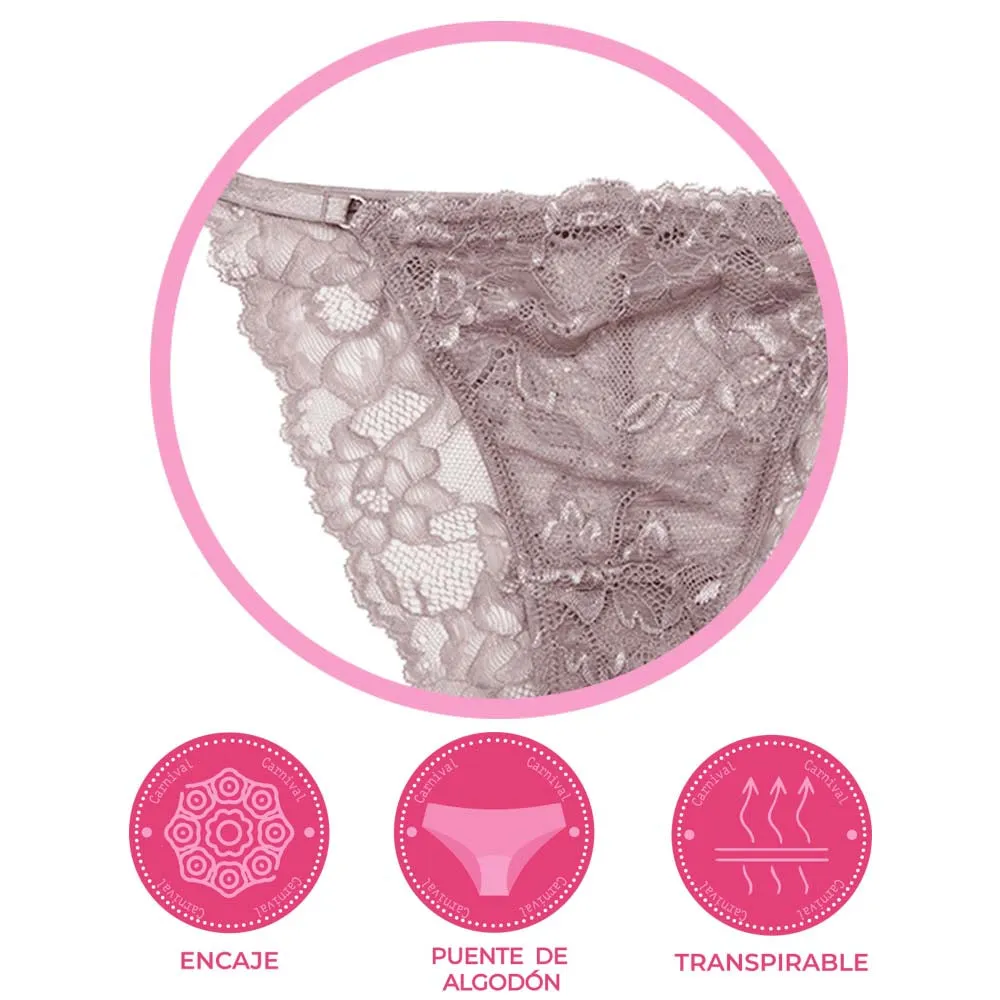 Pantie coordinable con detalles de encaje   74348 Lady  Carnival