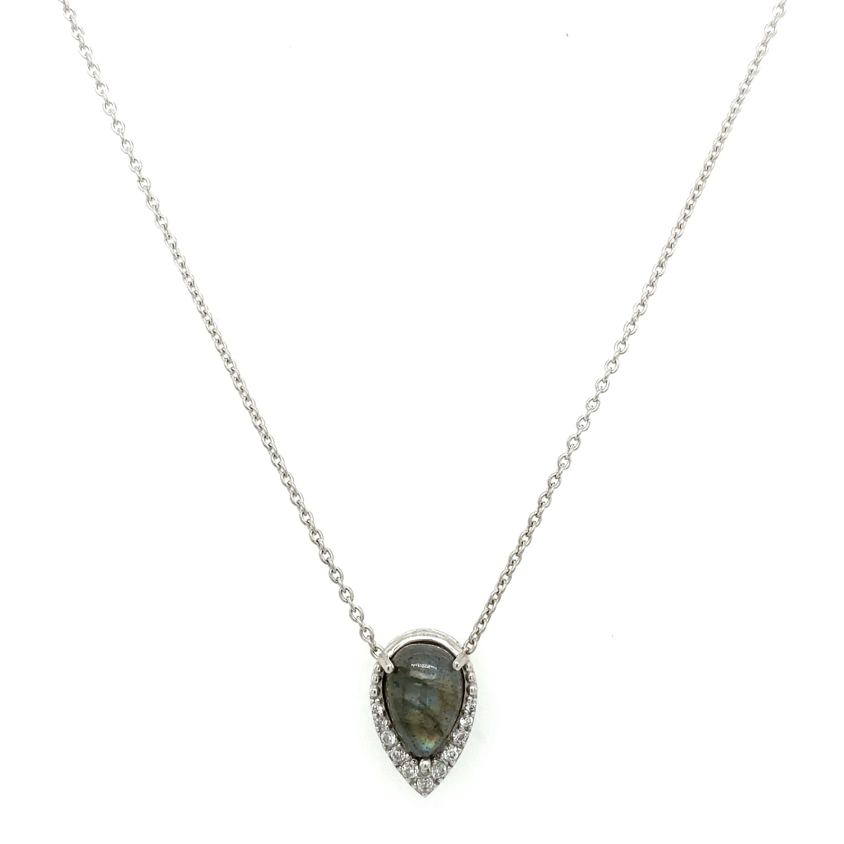 Pear Gemstone Necklace