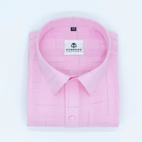 Pink Color Pure Cotton Shirts For Men