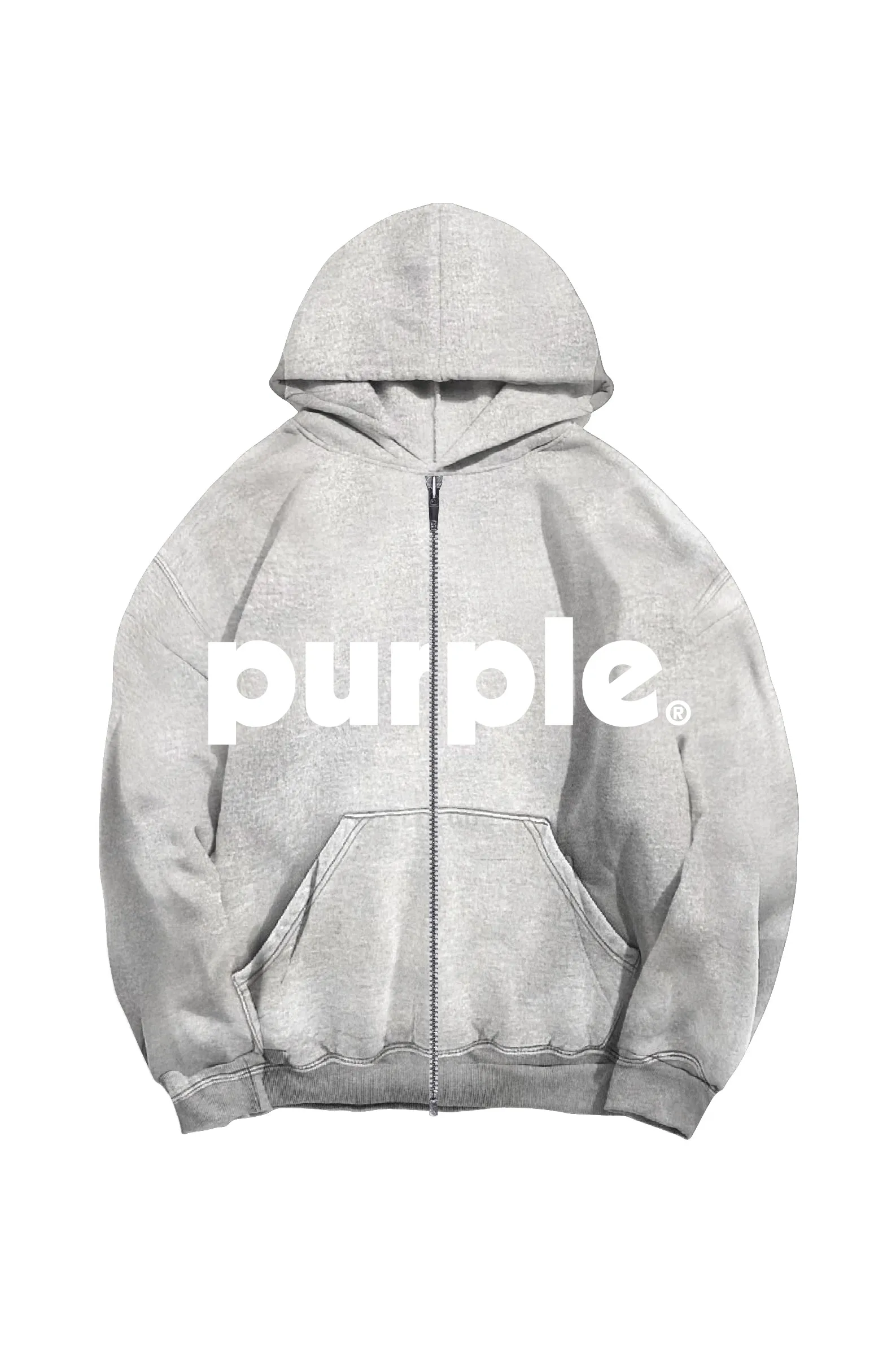 PURPLE BRAND HWT Fleece Full Zip Hoodie