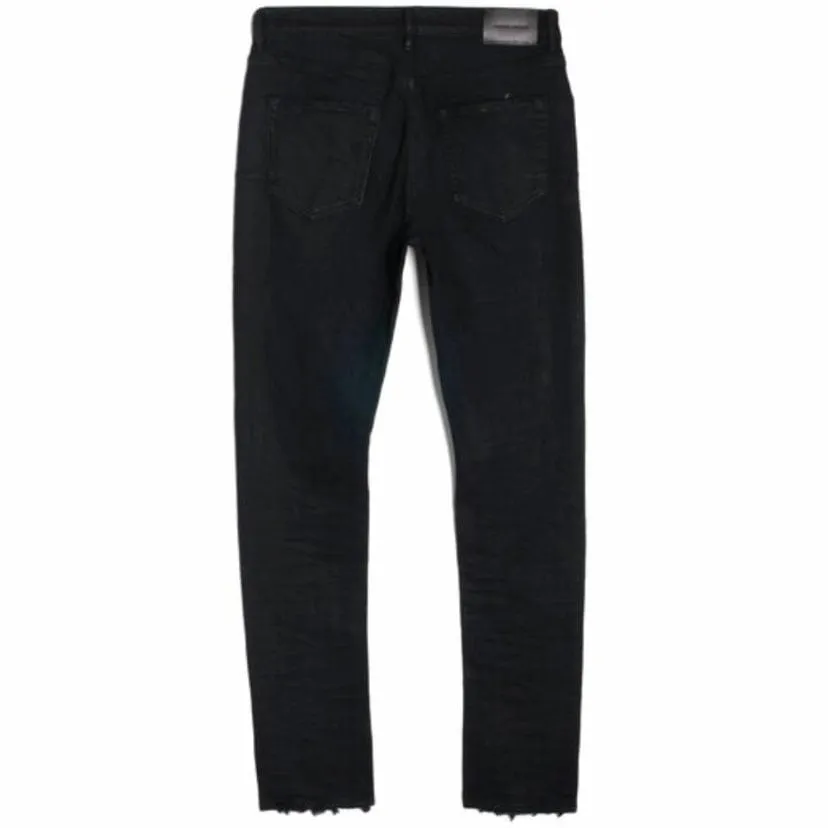 Purple Brand Low Rise Skinny Jean (Black Resin 3D) P001-BLR