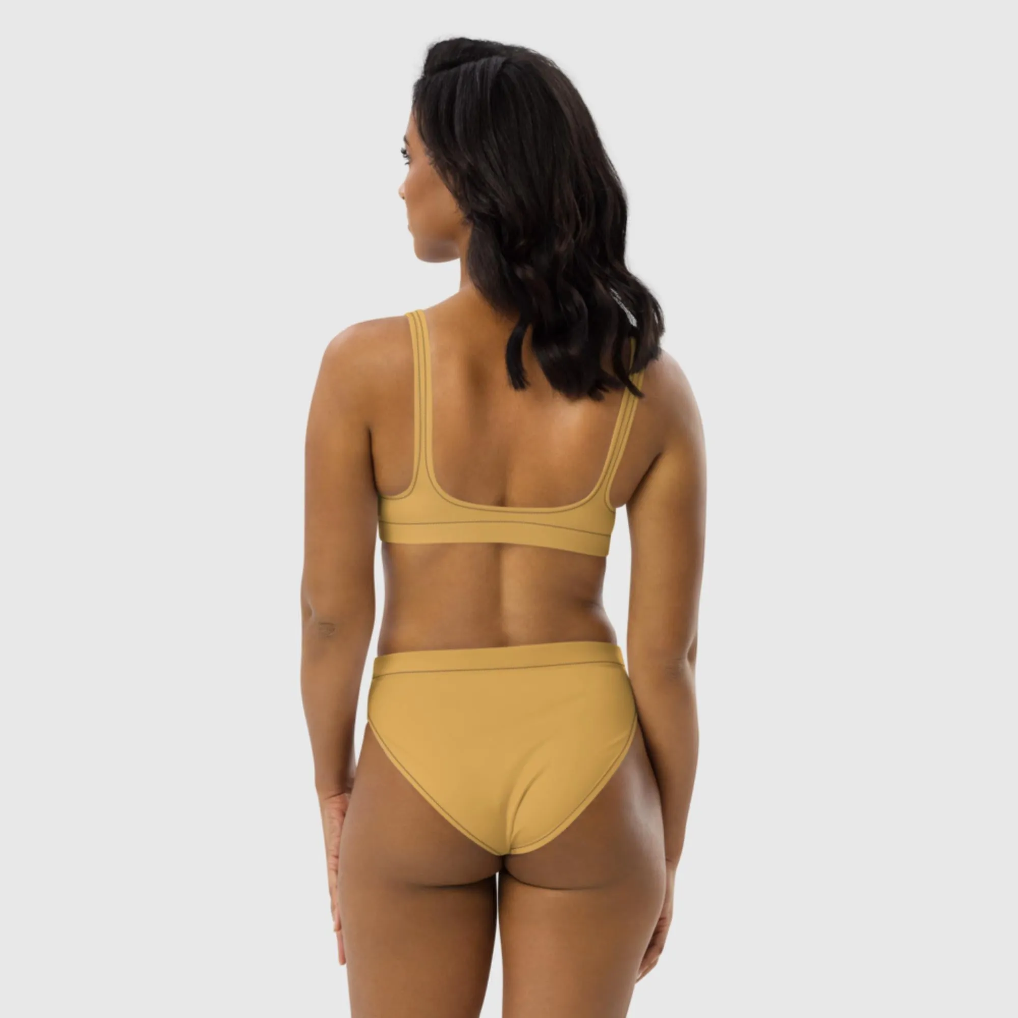 Recycled high-waisted bikini - Gold