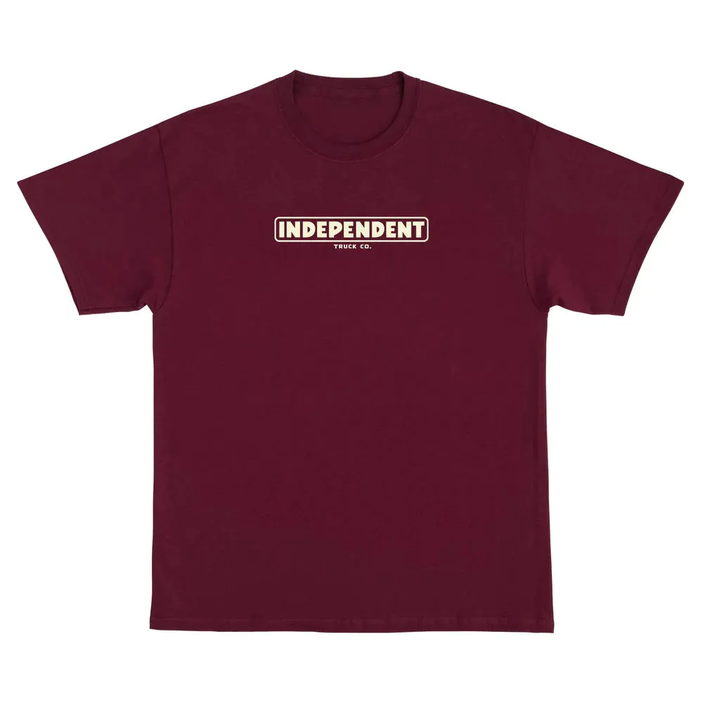 SANTA CRUZ Breakthrough Mens Independent T-Shirt - Burgundy