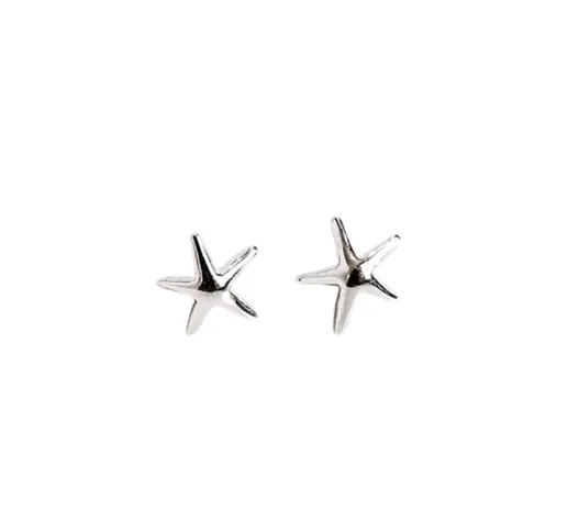 Sterling Silver Small Star Stud Earrings