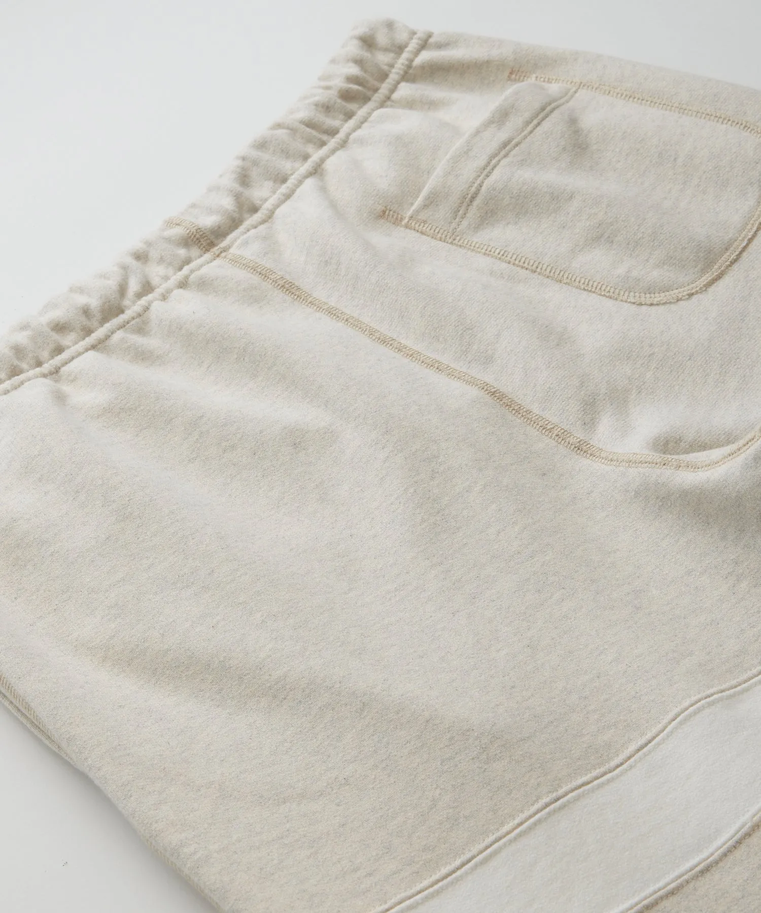 Striped Sweatpant in Eggshell Mix