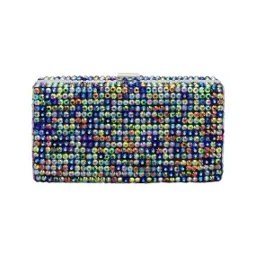 Studded Bling Rectangle Evening Clutch Crossbody Bag