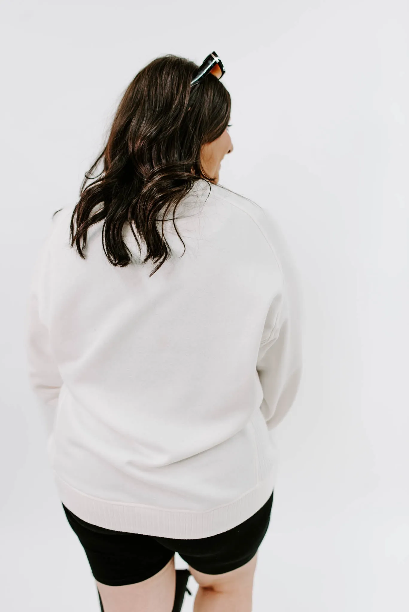 Taking It All In Ribbed Panel Sweatshirt