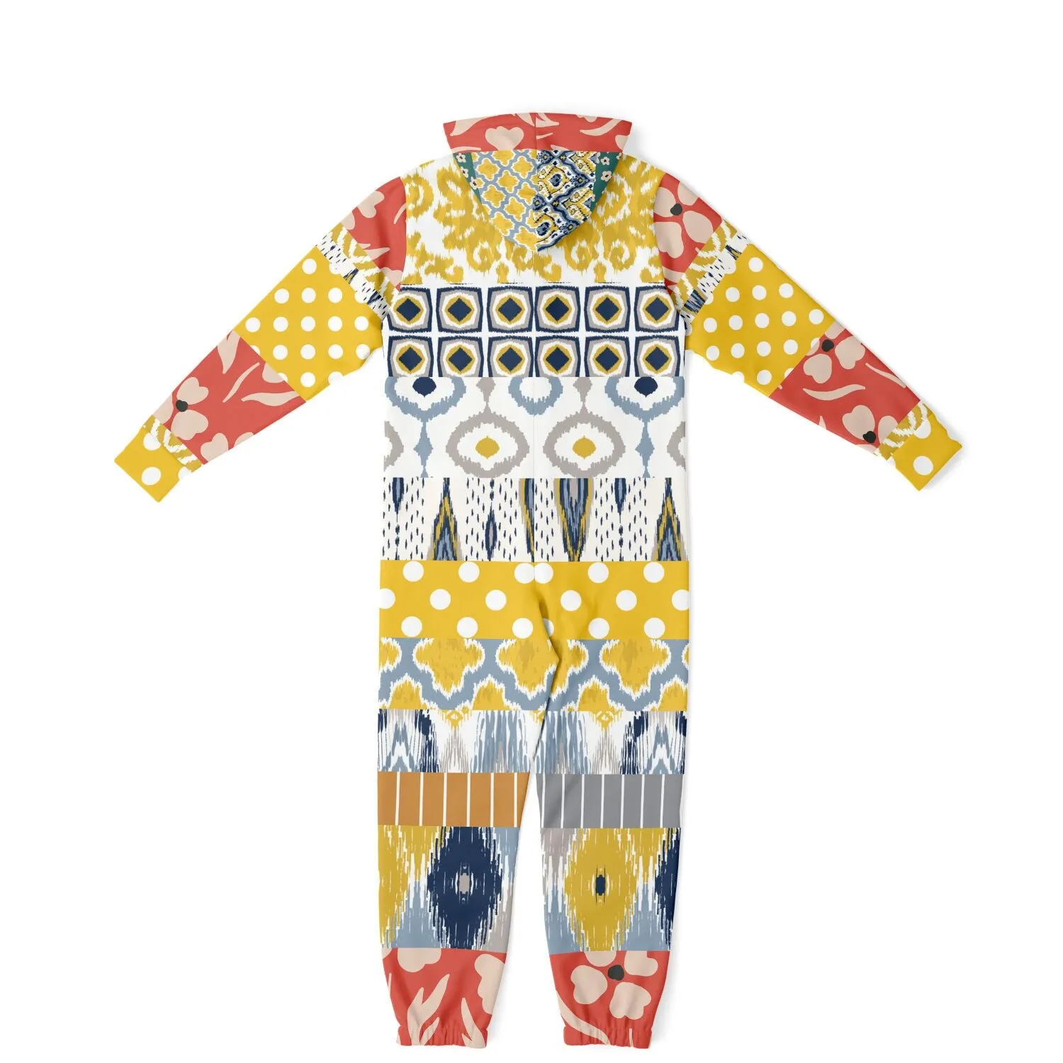 Tallulah Bankhead Floral Patchwork Unisex Fleece Romper