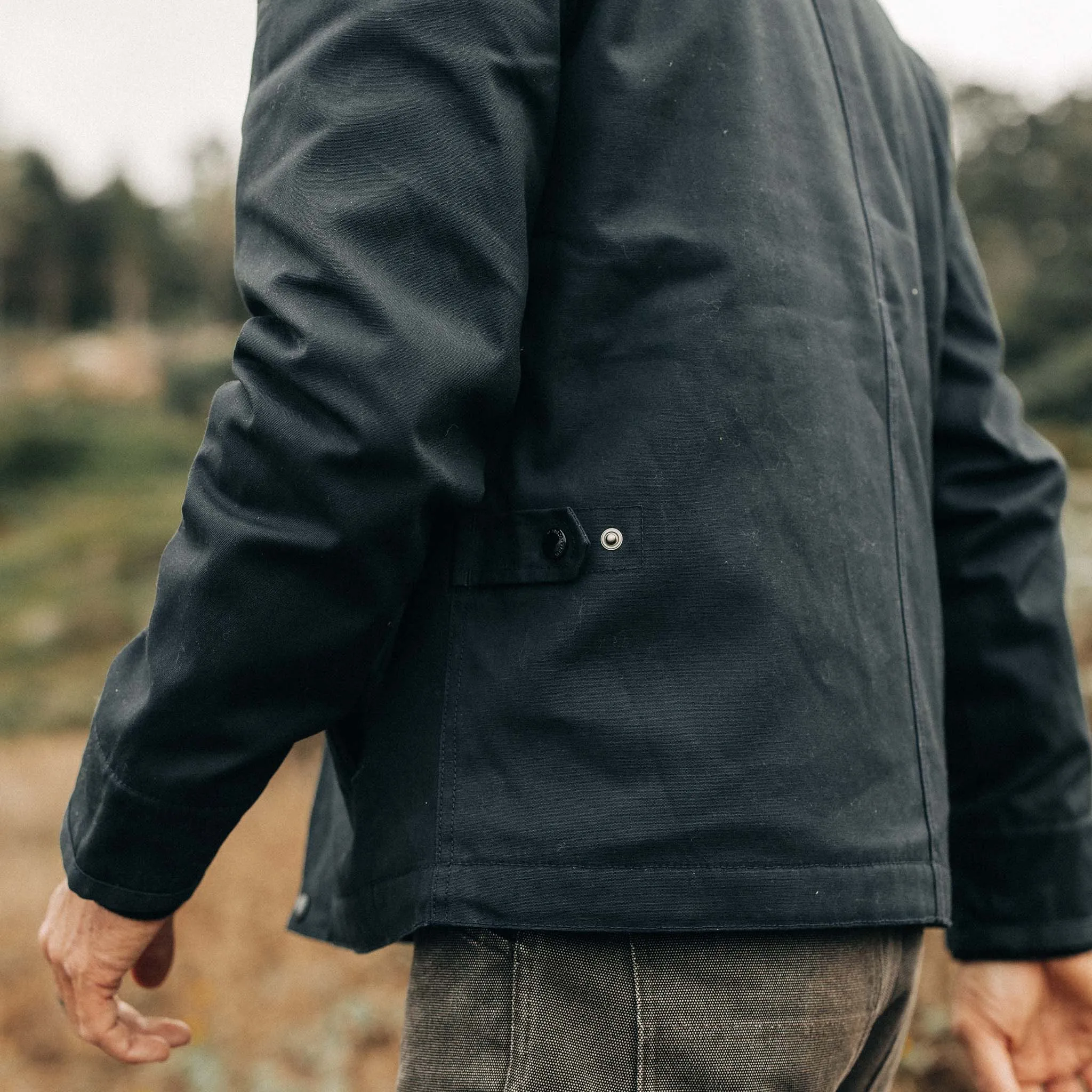 The Deck Jacket in Dark Navy Dry Wax