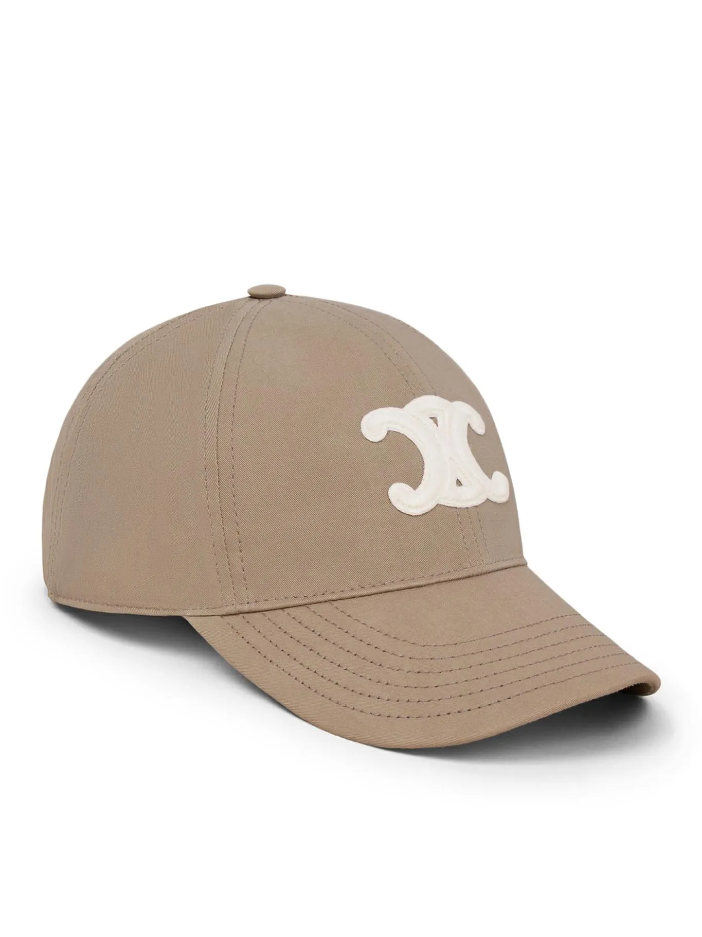 TRIOMPHE COTTON BASEBALL HAT GREIGE