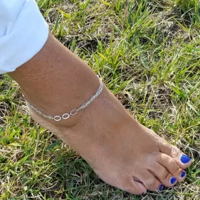 Triple Strand Silver Anklet