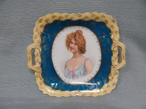 Victoria Porcelain Portrait Plate - Very Good Vintage Condition