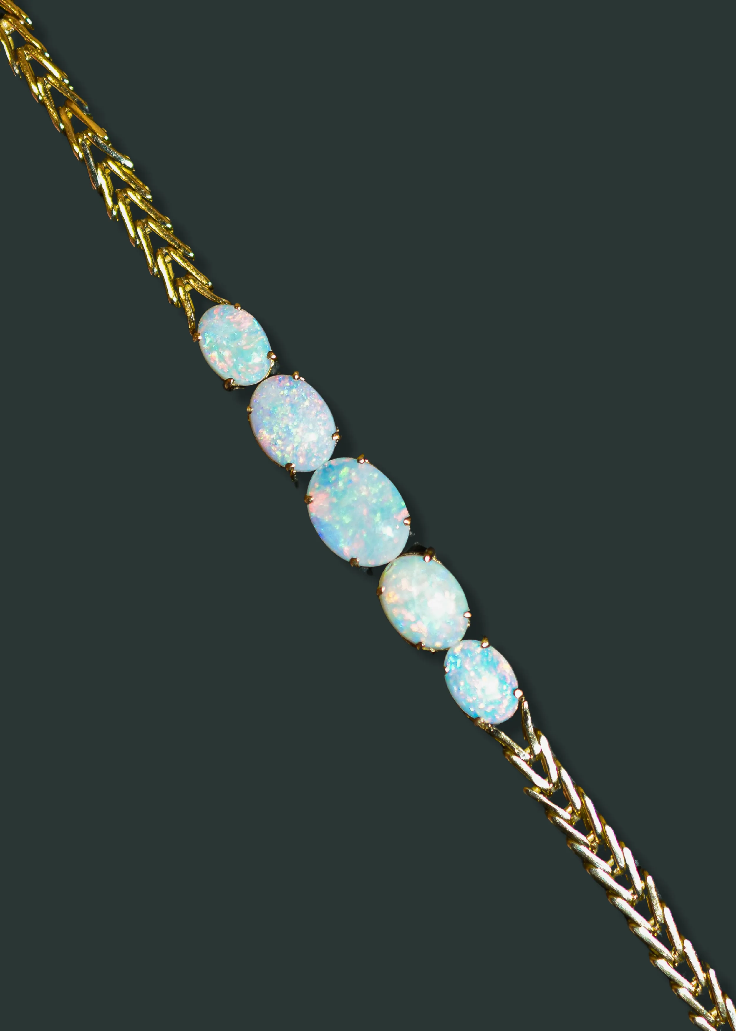 Vintage 14K Gold Opal Bracelet