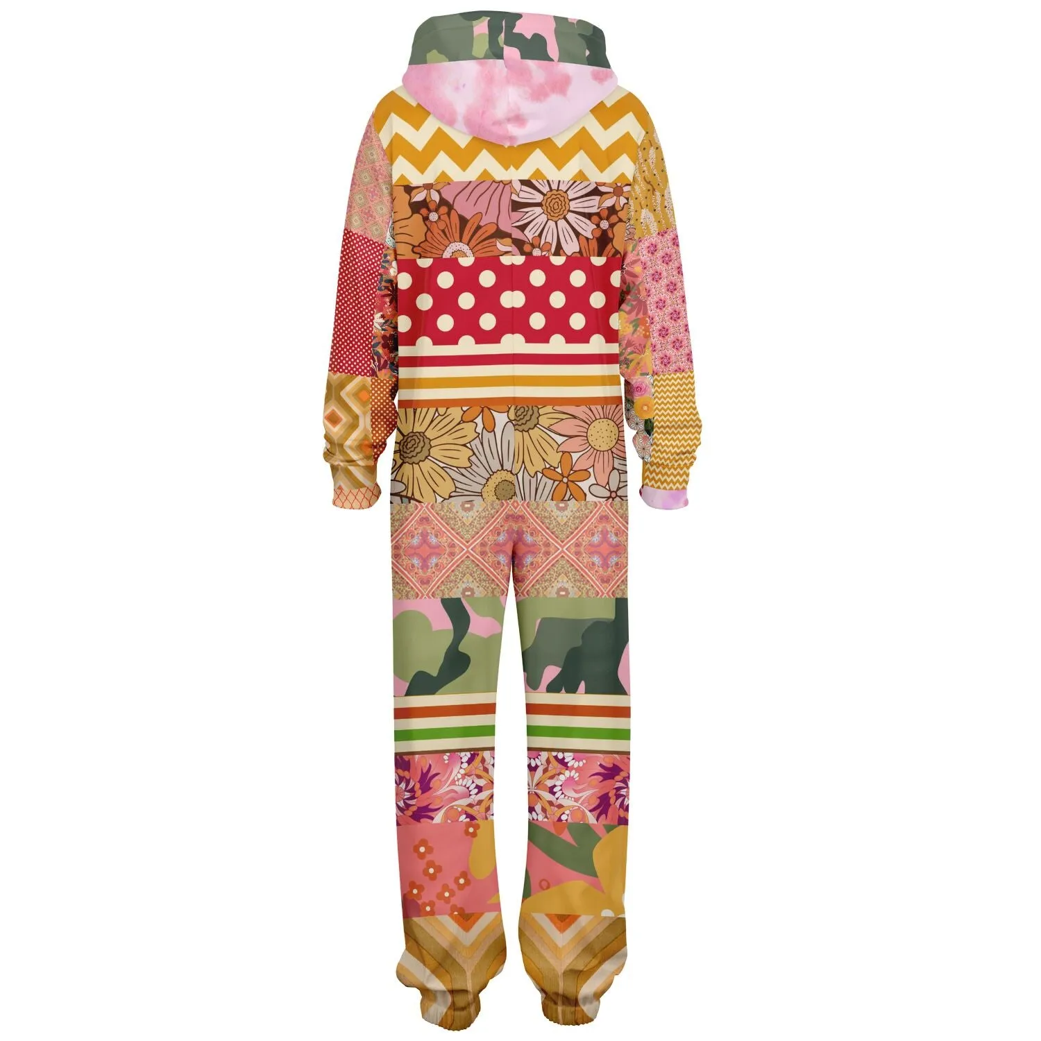 Yogananda Floral Patchwork Unisex Fleece Romper